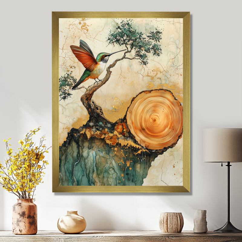 Gineva - Animals Wall Art Prints, H 20 po x l 12 po, Picture Framed, Doré