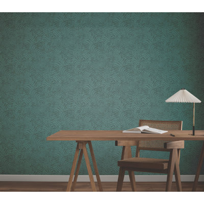 Papier peint bleu sarcelle Ocean Jasper