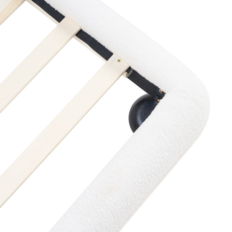 Lit plateforme tapissier Veloura, Grand lit
