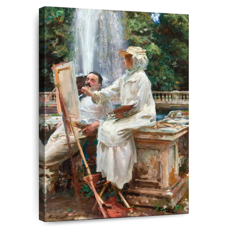 La fontaine Villa Torlonia Frascati Italie 1907, H 12 po x l 8 po