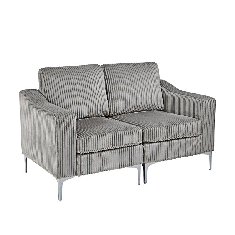 Canapé modulaire à deux places, Gris