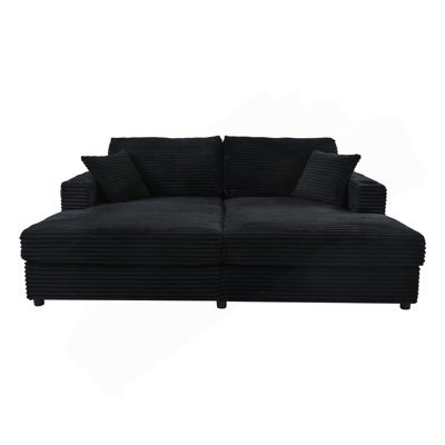Canapé-lit modulaire surdimensionné en osier de 86,5 po Boneless