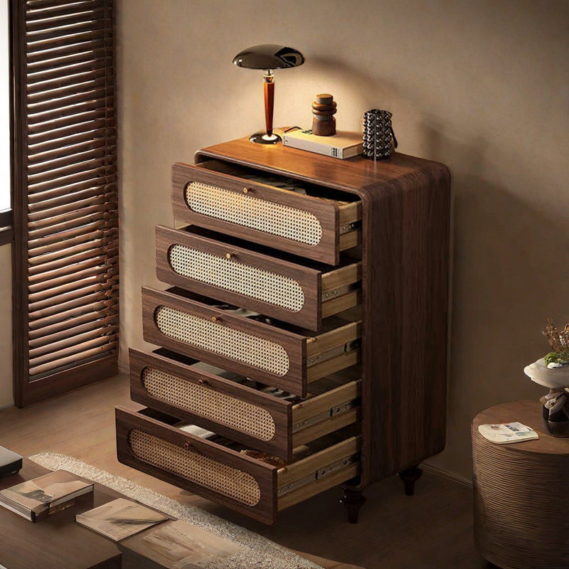 Commode d'appoint Mid-Century, Brun