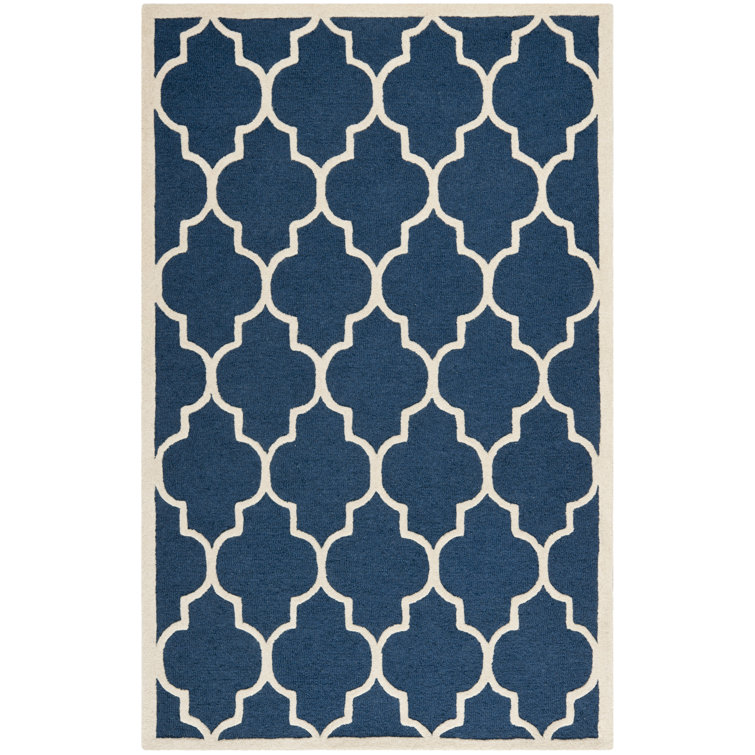 Rotteck Geometric Wool Hand Woven Area Rug