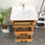 Ensemble de meuble-lavabo simple 24,4 po avec plateau en céramique Deeana
