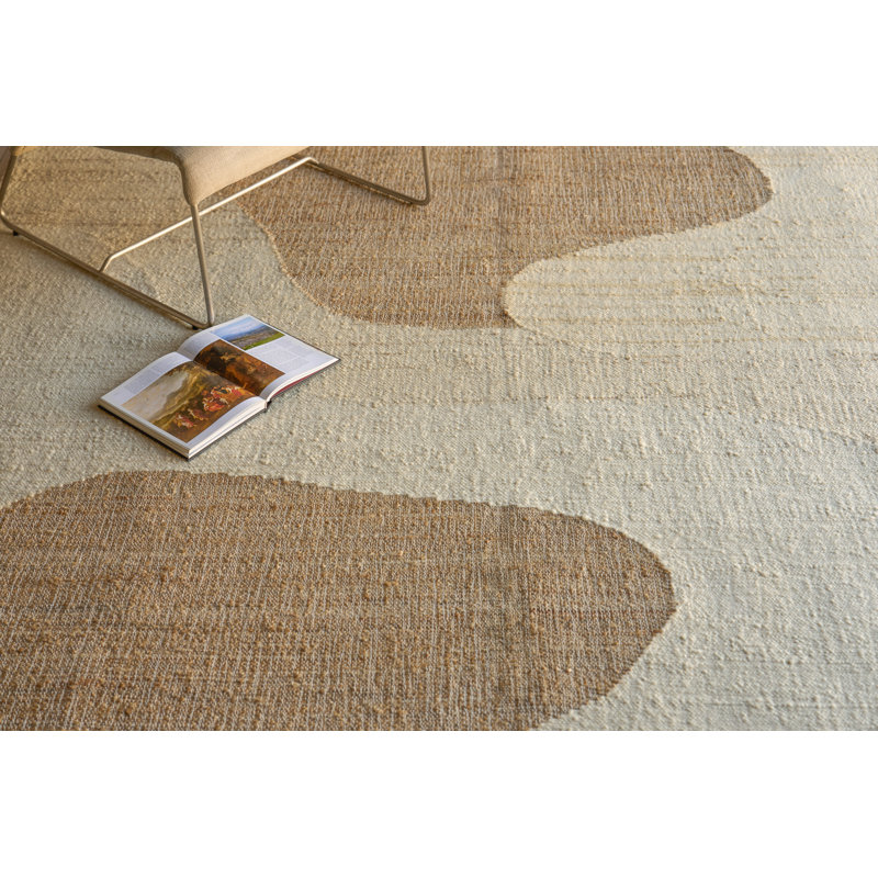 Pompano flatweave Wool/Jute Ivory/Beige Area Rug, 10'X14'