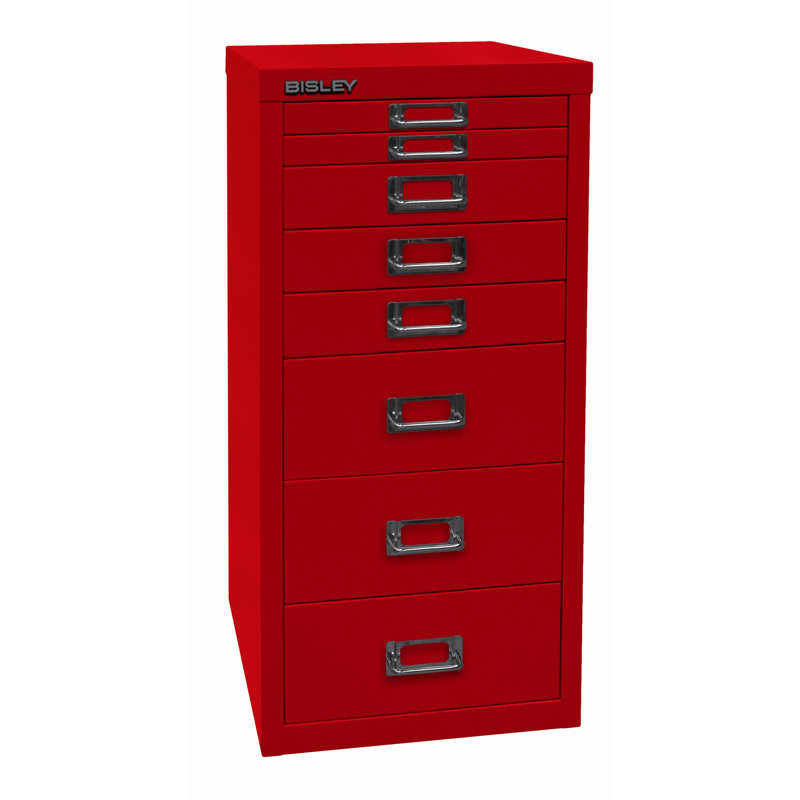29er 27.9cm Wide 8 -Drawer File Cabinet, Cardinal red