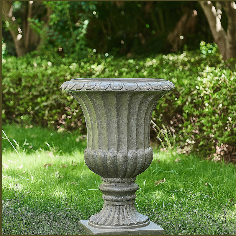 Urne de jardin pour l'extérieur, gris, H 26,25 po x l 18,75 po x P 18,75 po, Gris