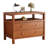 Walnut 2-Drawer Nightstand with Open Storage, 25.19"H x 32.08"W x 19.29"D-999333448