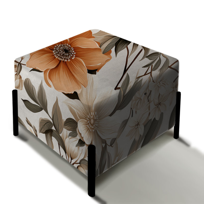 Vintage Florals - Repose-pieds carré Plants