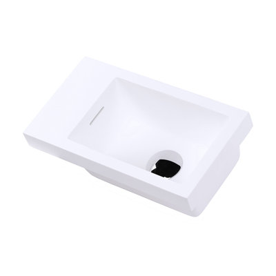 LACAVA Marietta 8.75'' Solid Surface Rectangular Bathroom Sink with Overflow