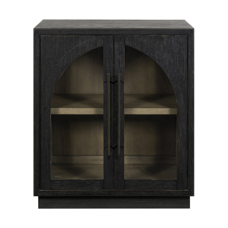 Delanay Sonja Accent Cabinet w/ Wood Framed Doors, 36" H x 31" W x 18" D