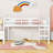 Twin Wooden Loft Bed With Ladder And Slats-402521266