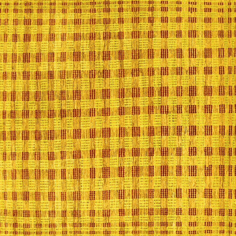 Tapis contemporains jaunes lavables à la machine 316, Carré 8 pi