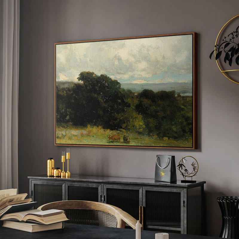 "Vintage Landscape - DLLXII" sur toile, Noyer, H 25 po x l 37 po