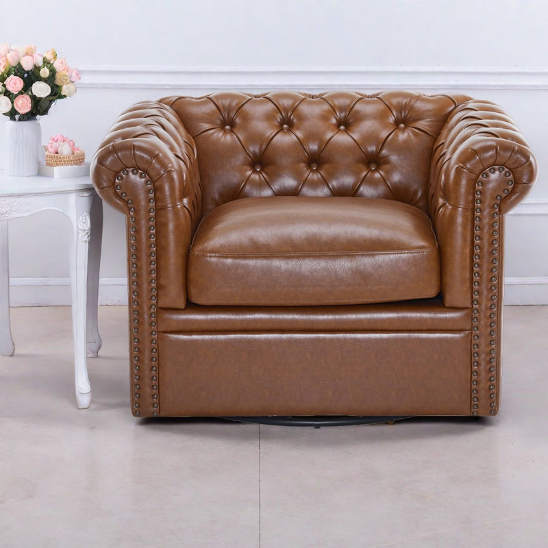 Fauteuil club pivotant Chesterfield