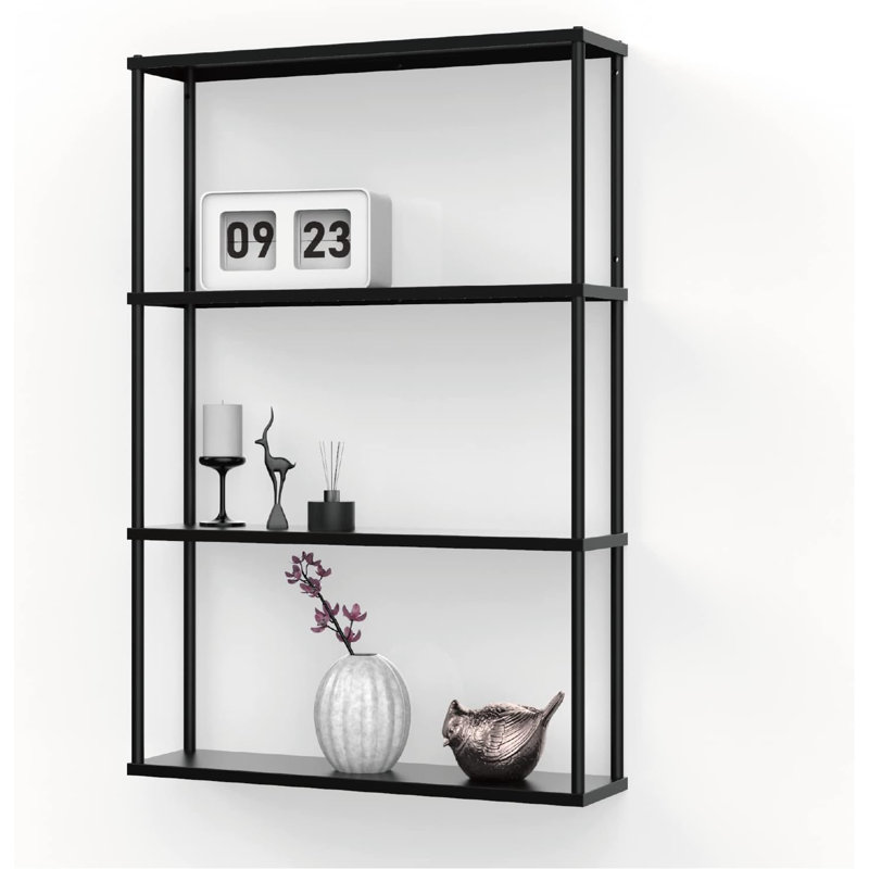Wall-Mounted Steel Shelving Unit For Kitchen Storage And Display - Durable And Versatile Organizer