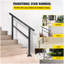 Rampe d'escalier d'extérieur 47,6 x 35,2 po pour rampe d'extérieur avec rampe d'extérieur réglable de 0 à 30 degrés