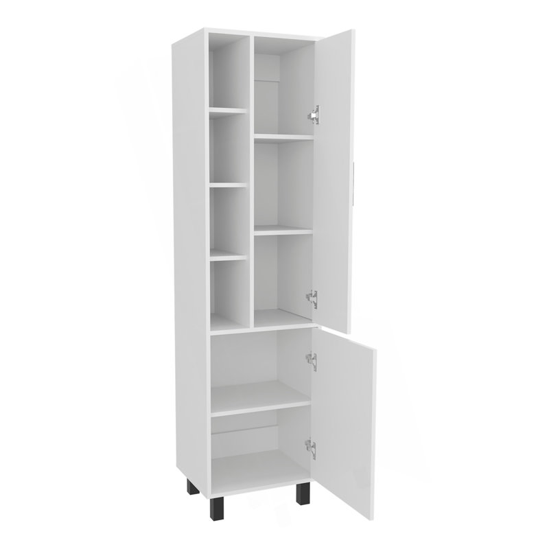 Pinal Linen Cabinet With Open Storage And 2 Doors
