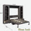 Lit escamotable avec tablettes, tiroirs, bureau et DEL Murphy