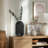 Decorative Textured Ceramic Table Vase for Living Room Accent - Modern Oval Flower Vase for Office Display and Home Decor-86749036-86749038