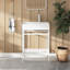 Ensemble de meuble-lavabo autoportant 24 po avec lavabo en céramique 24 po-432080503-432080504