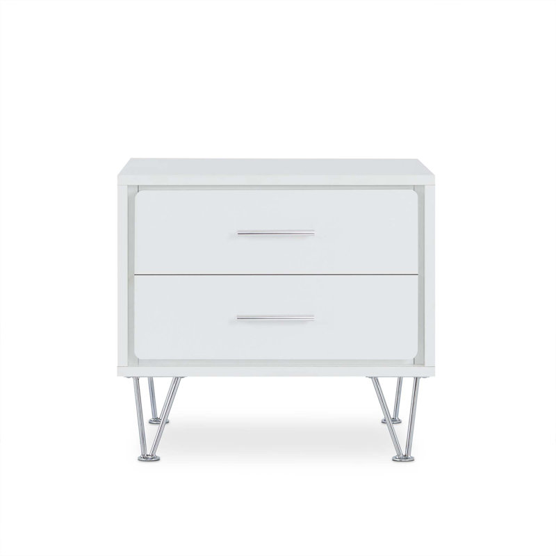 Table d'appoint Deoss, Blanc
