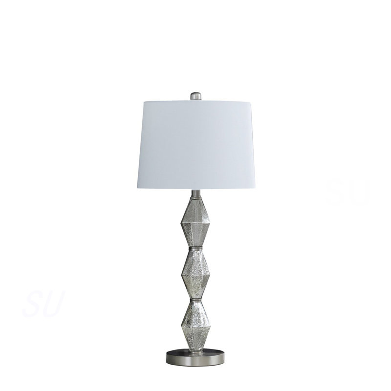 Lampe de table 29,5 "In Emil Moderne, Argent brossé