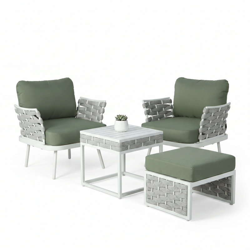 Ensemble de 2 fauteuils club tissés à la main l 28,3 po x P 29,5 po x H 26 po Mariano