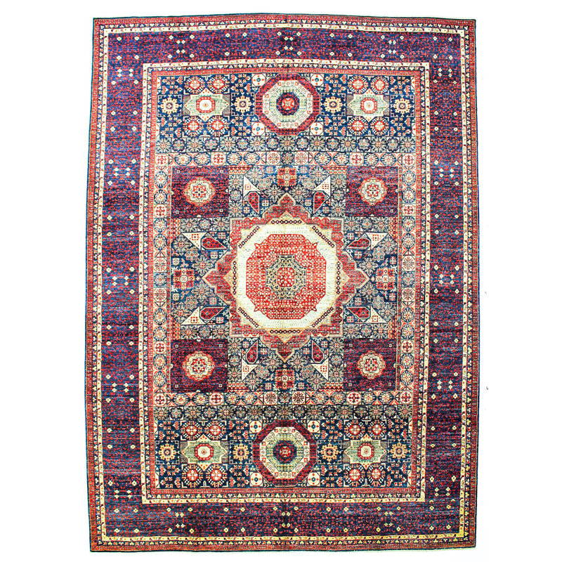 One-of-a-Kind 9′10″ X 13′7″ New Age Wool Area Rug in Navy