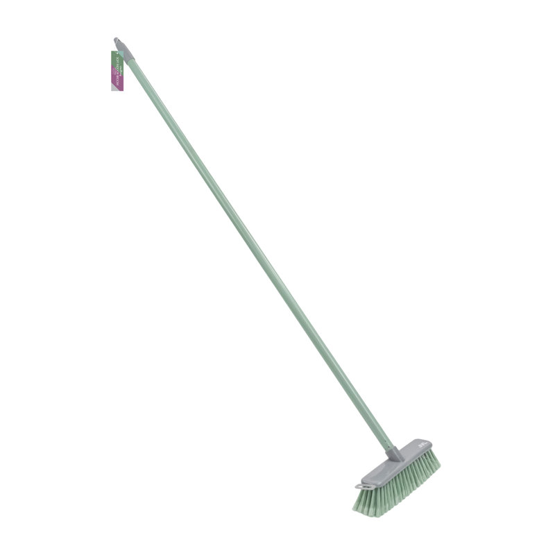 JVL Angled Sweeping Brush with Soft Bristles, Green