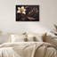 " Cream And Bronze Lilies With Metallic Leaves On Dark " Painting-702140052