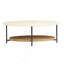 Table basse ovale avec tablette inférieure