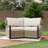 Patio Loveseat With Left And Right Armrests-1629266254
