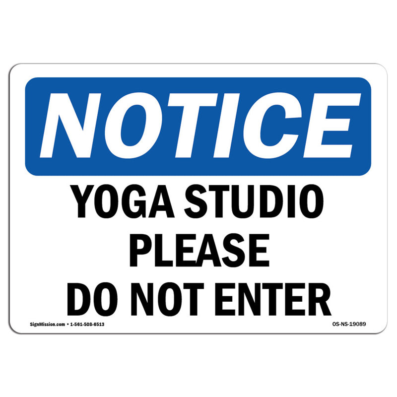 Yoga Studio Veuillez ne pas entrer