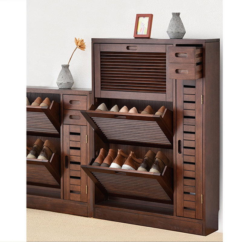 Armoire à chaussures mince de style américain