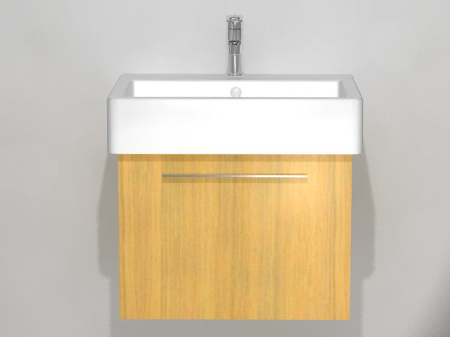 Base de meuble-lavabo murale 22" seulement Vero, Chêne blanchi
