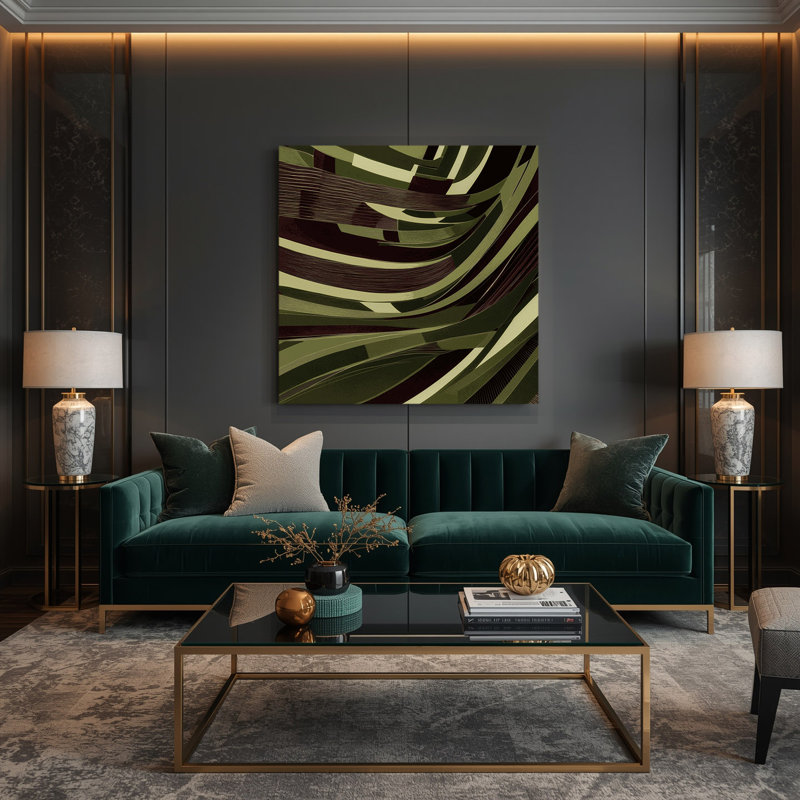 Art mural sur toile brun op Op 68, H 8 po x l 8 po