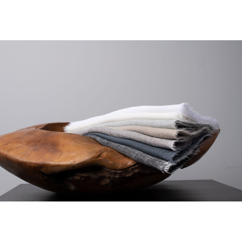 Lirida Brighton Linen Cocktail Napkins, Steel Blue