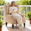 Chaise longue capitonnée à boutons, beige-980401129