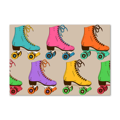 Colorful Roller Skates - Wrapped Canvas Print