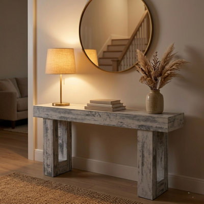 63" Modern Minimalist Entryway Table, Console Table For Hallway, Living Room And Sofa Back