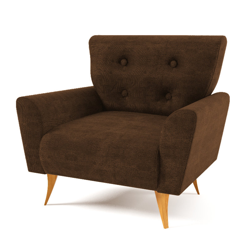 Avalon Upholstered Armchair, Brown