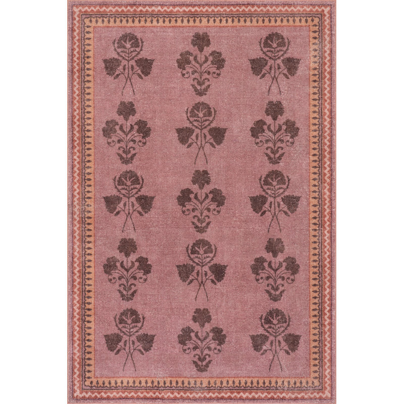 Floris Hand-Tufted Floral Wool-Blend Rug, Rectangle 4' x 6'