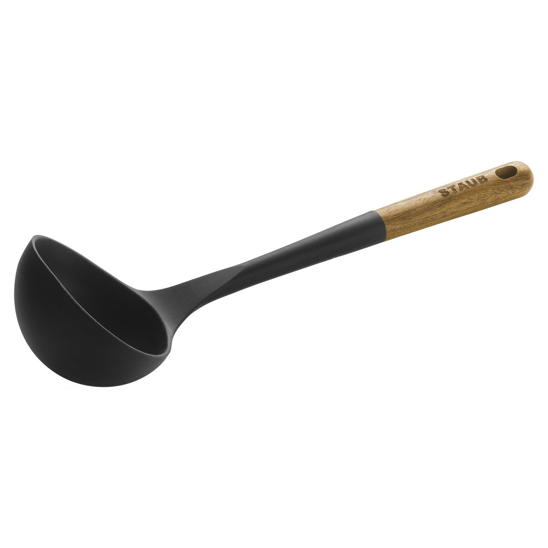 Staub Silicone with Wood Handle Cooking Utensil, Soup Ladle Staub