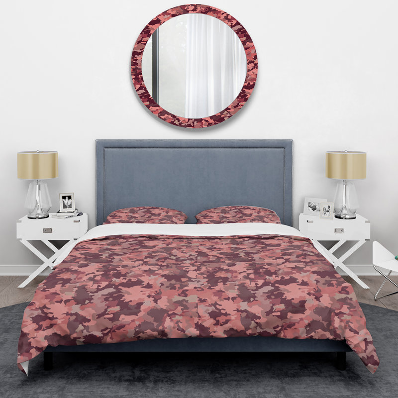 Brown Camouflage - Abstract Duvet Cover Set - Microfiber Polyester