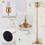 Ensemble de 6 porte-bougies en métal, chandeliers en or rétro pour table de salle à manger, manteau de cheminée, mariage et décoration des Fêtes