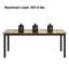 Grande table de salle à manger pour 6 à 8 personnes, table de cuisine rectangulaire moderne avec pieds robustes en métal, coins ronds, design industriel-669991602