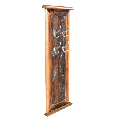 Rukhsar Solid Wood Wall 4 - Hook Wall Mounted Coat Rack