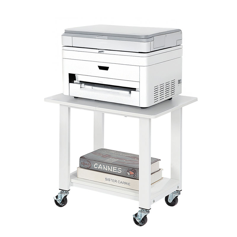 Printer Stand Holder-, White